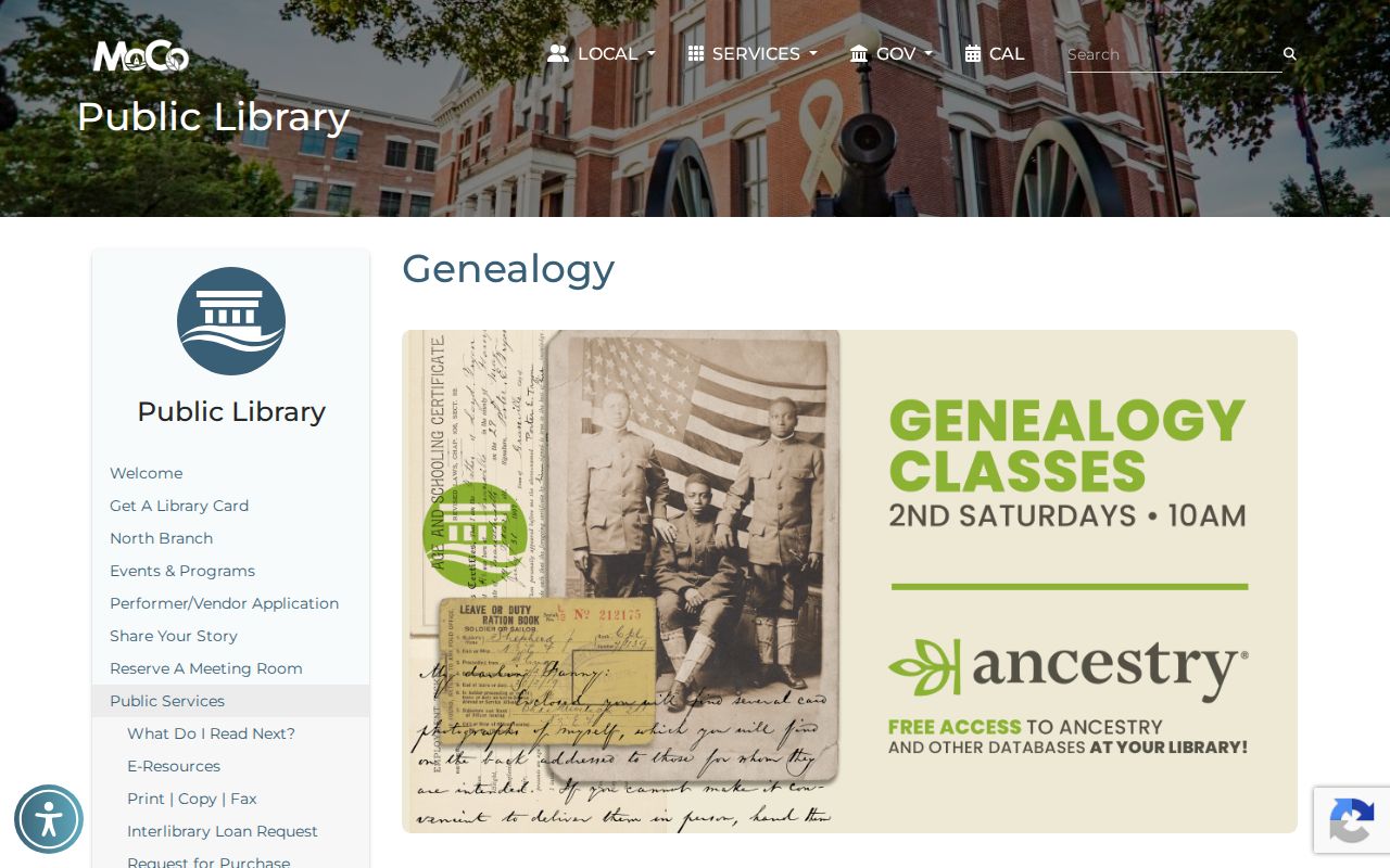 Clarksville people search resources in the Brown Harvey Sr. Genealogy Room