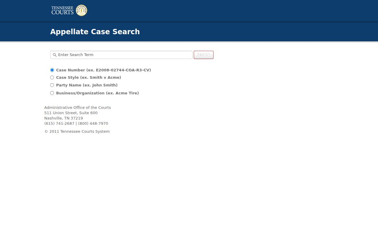 Clarksville people search in Tennessee appellate court case history